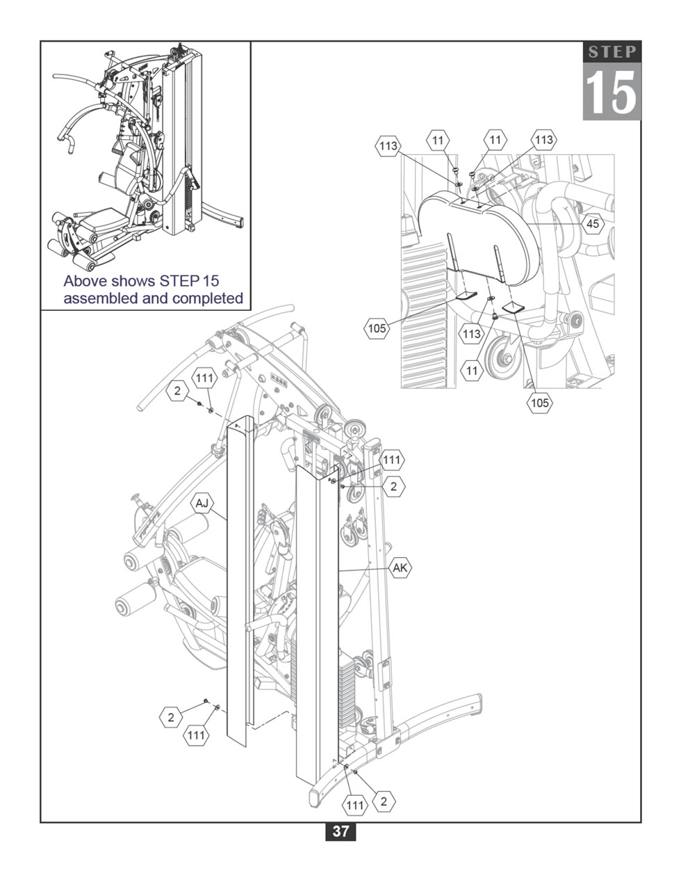 Body-Solid F600 綜合訓練器安裝步驟及穿線圖