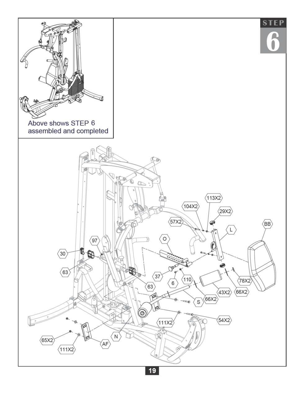 Body-Solid F600 綜合訓練器安裝步驟及穿線圖